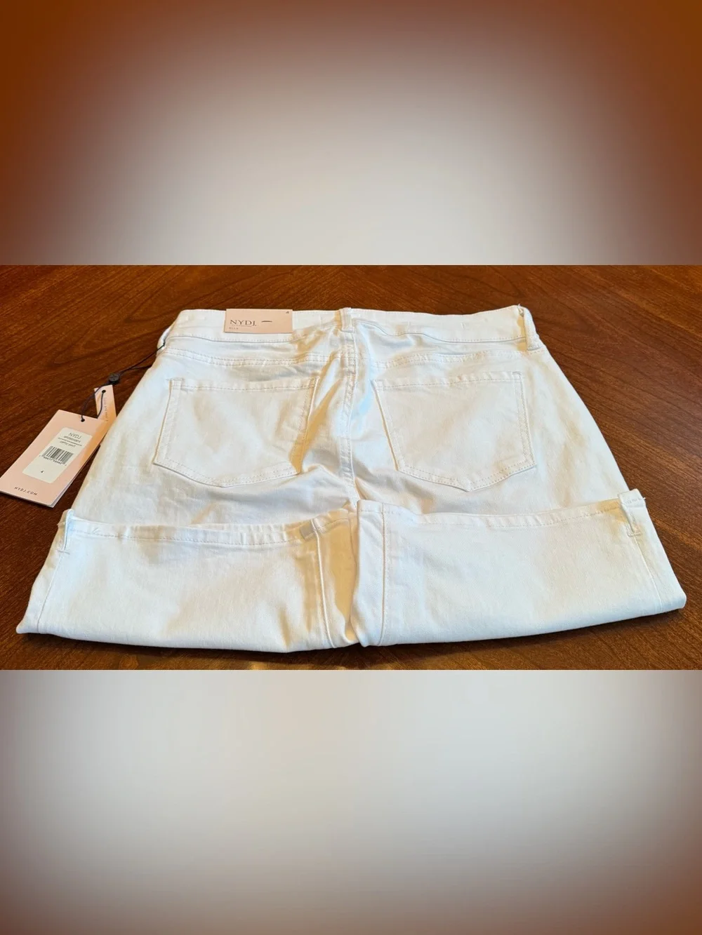 NYDJ Shorts (Ella) Side Slit Optic White Shorts **New with Tags** Size - 4